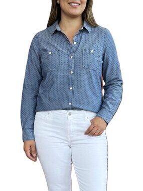 OLD NAVY Chambray Button-Up Shirt. Size M